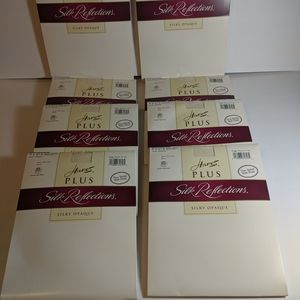 8 prs Hanes Silk Reflections control top pantyhose